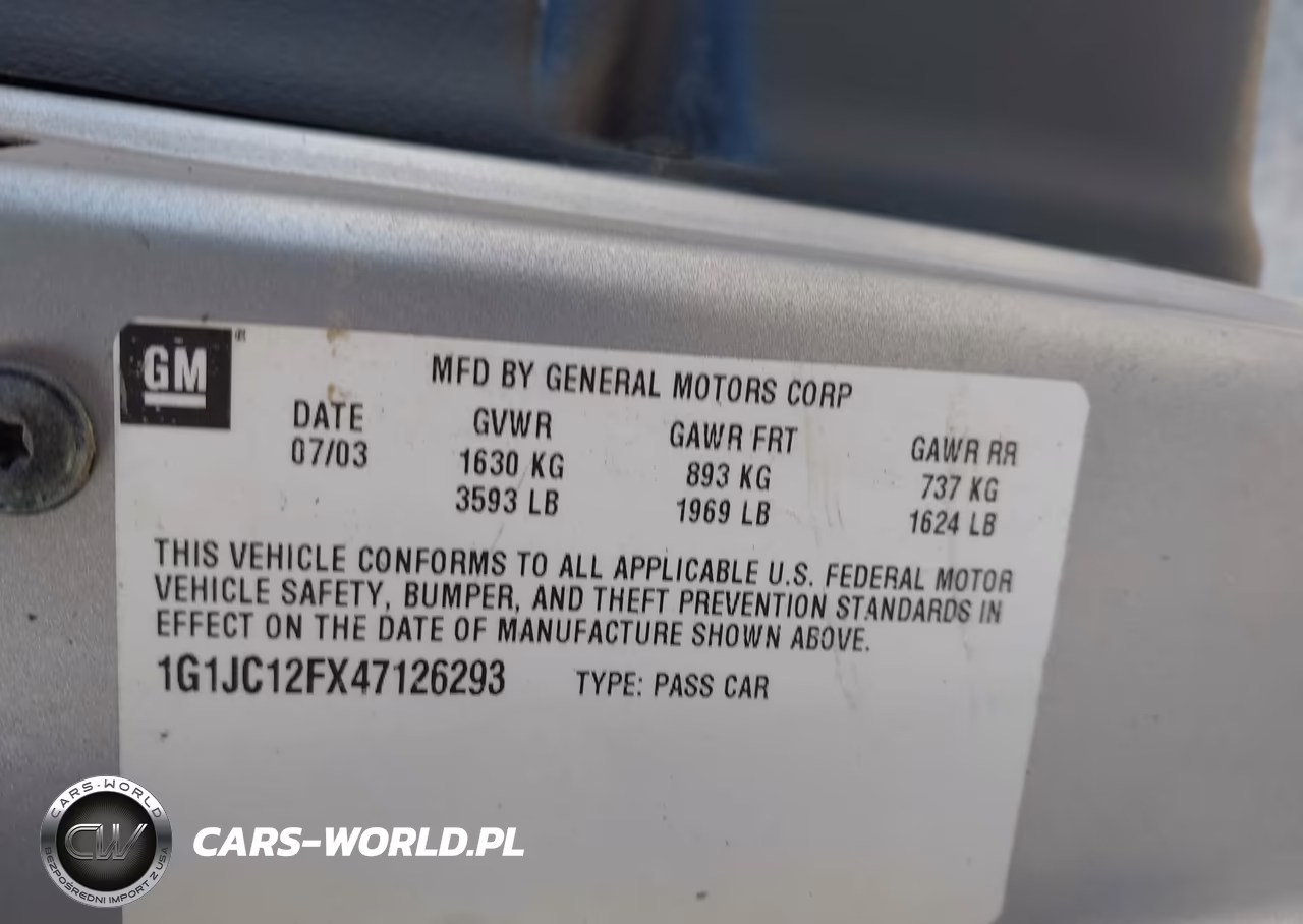 2004 Chevrolet Cavalier VIN:1G1JC12FX47126293 - 9