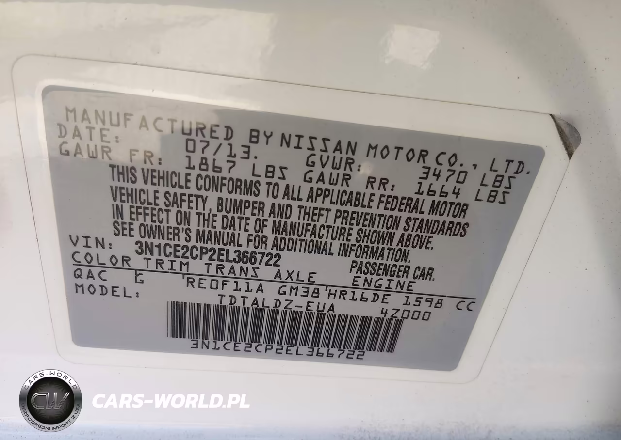 2014 Nissan Versa Note Sv VIN:3N1CE2CP2EL366722 - 9