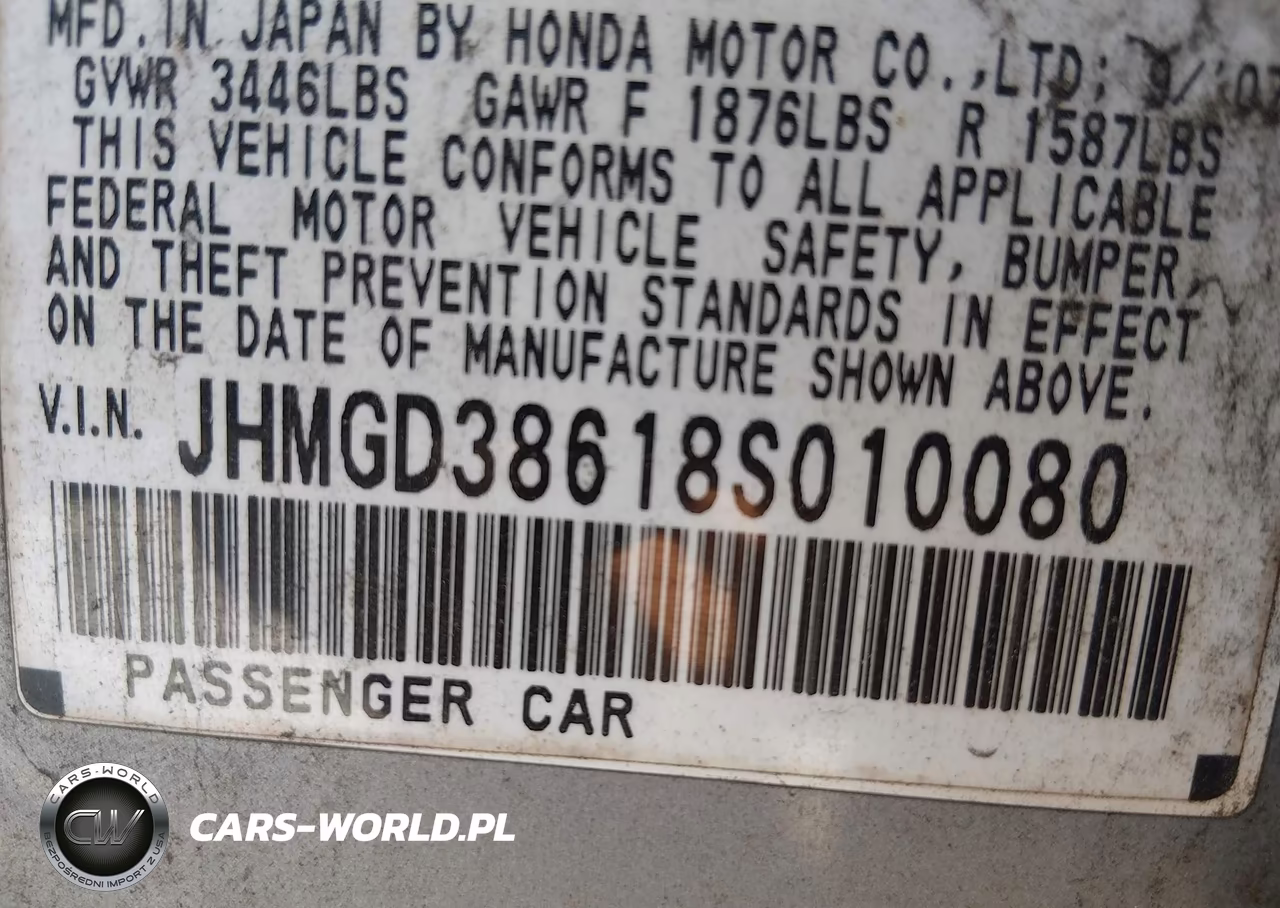 2008 Honda Fit Sport VIN:JHMGD38618S010080 - 9
