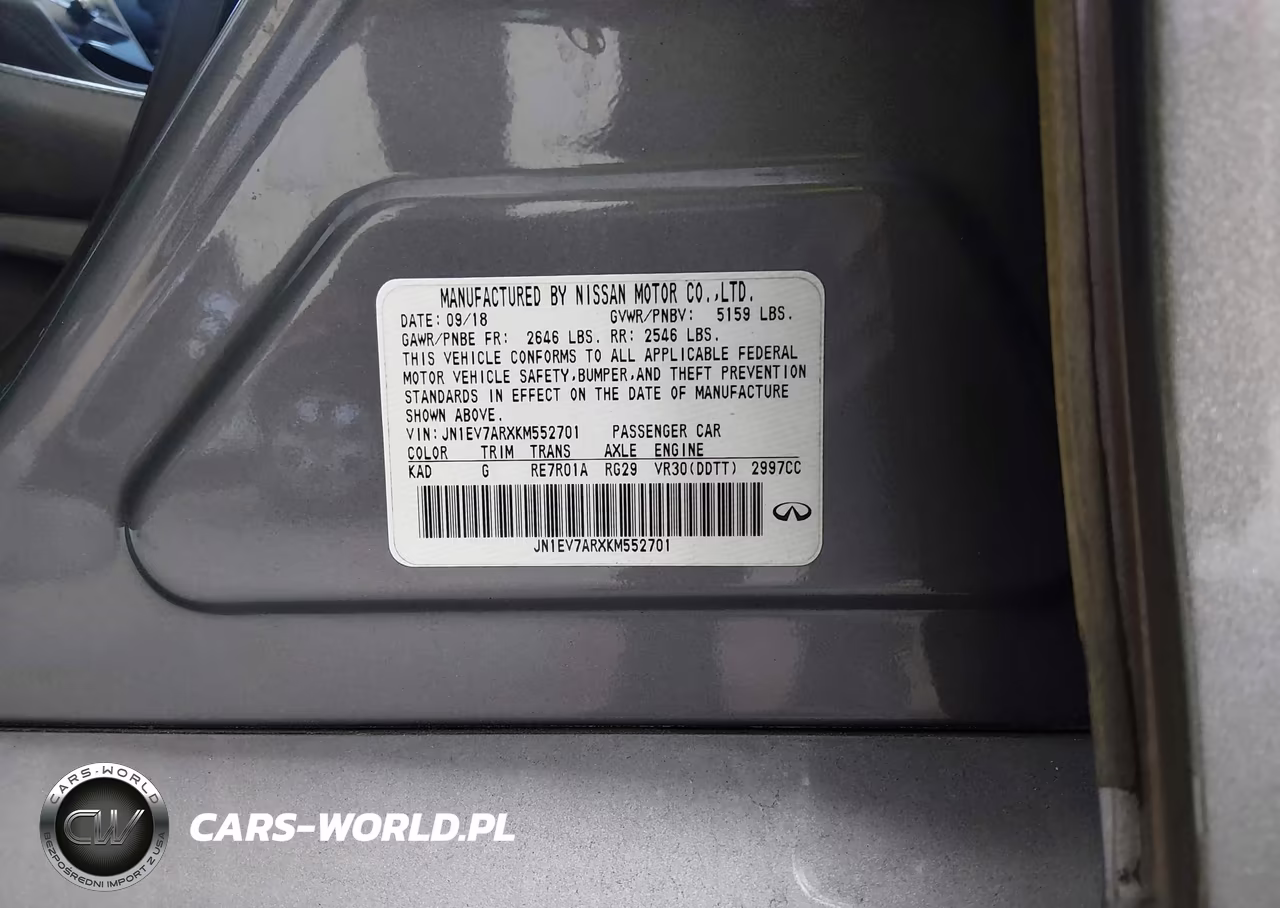 2019 Infiniti Q50 3.0T Luxe VIN:JN1EV7ARXKM552701 - 9