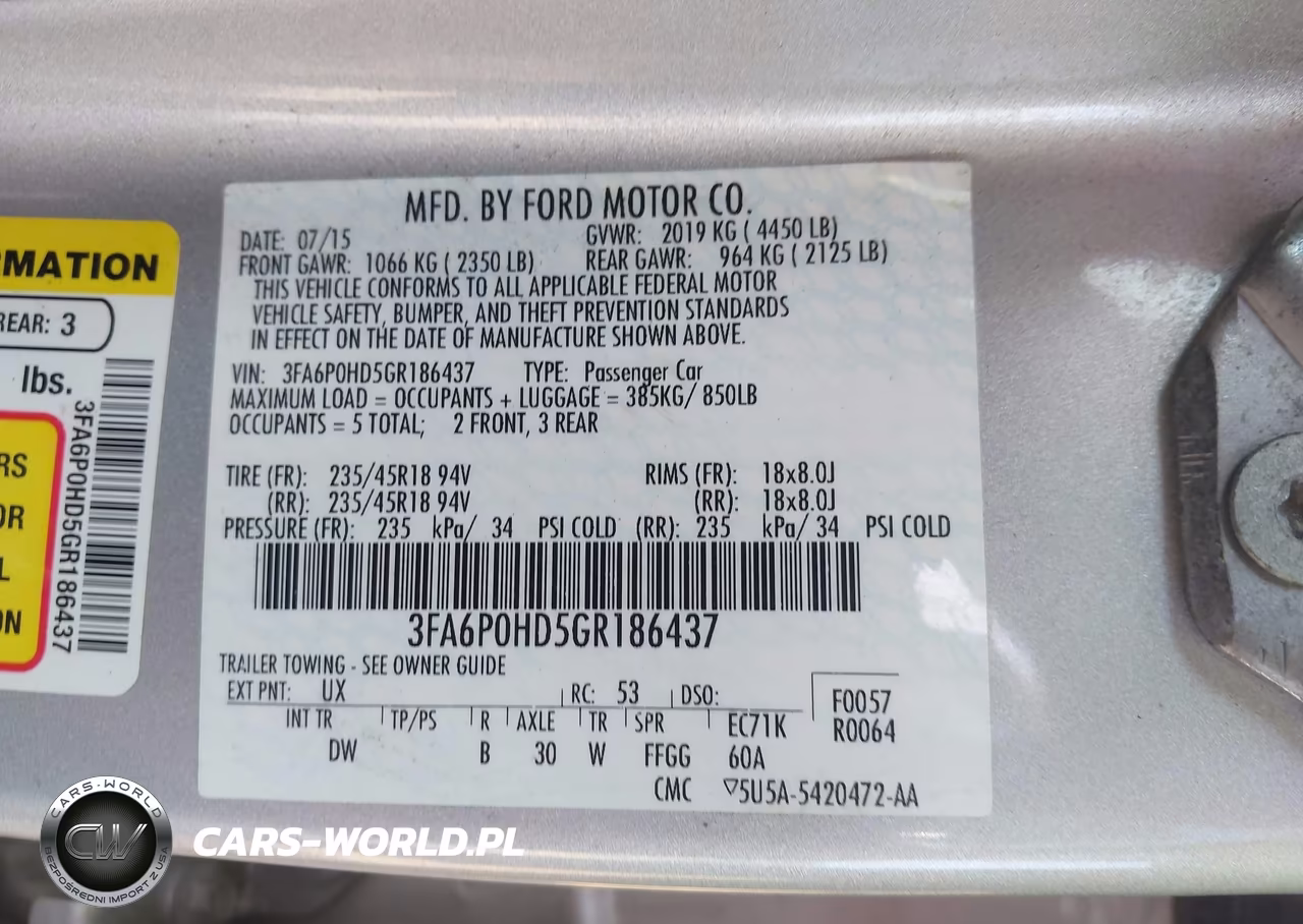2016 Ford Fusion Se VIN:3FA6P0HD5GR186437 - 9
