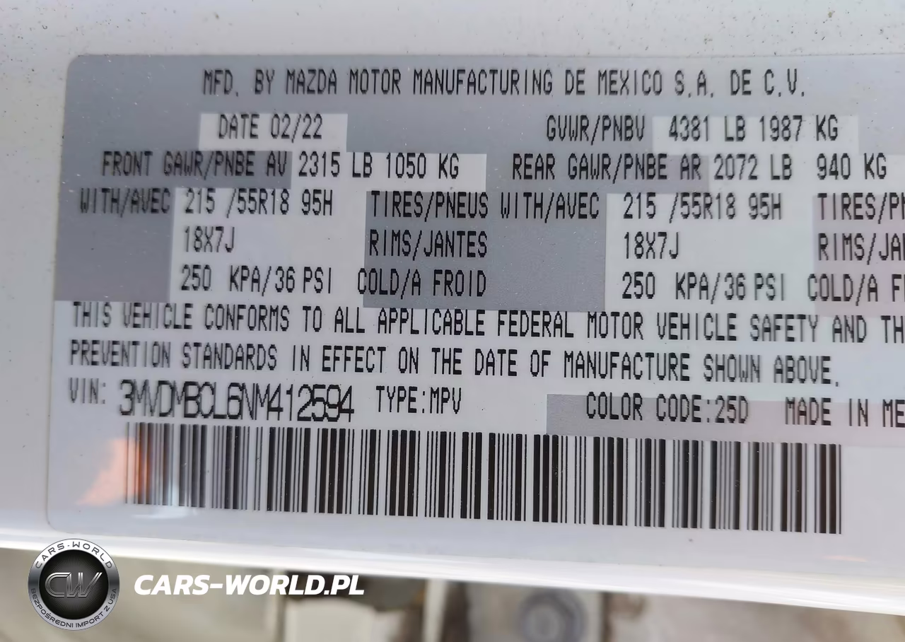 2022 Mazda Cx-30 Preferred VIN:3MVDMBCL6NM412594 - 9