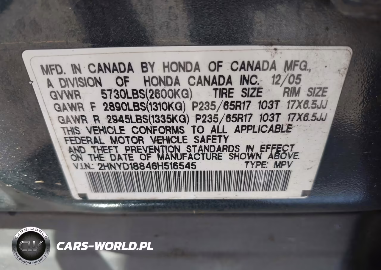 2006 Acura Mdx VIN:2HNYD18846H516545 - 9