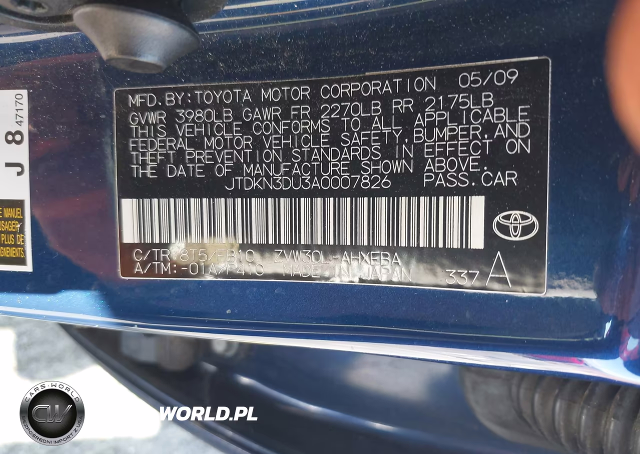 2010 Toyota Prius Iii VIN:JTDKN3DU3A0007826 - 9