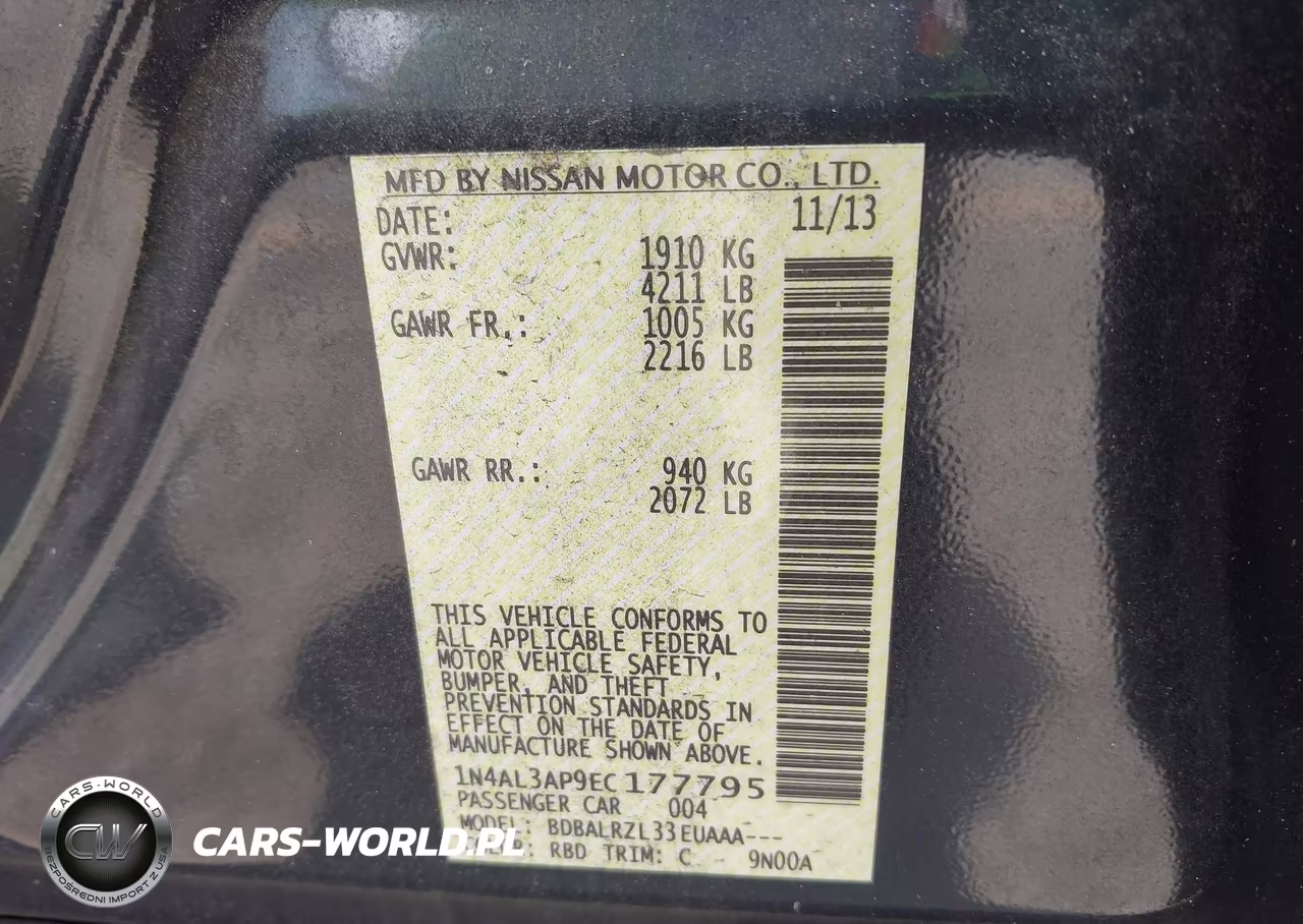 2014 Nissan Altima 2.5 S VIN:1N4AL3AP9EC177795 - 9