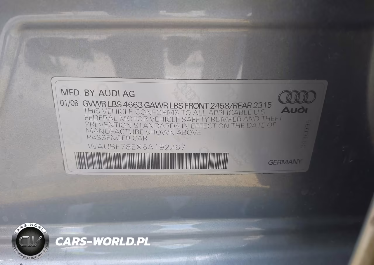 2006 Audi A4 2.0T VIN:WAUBF78EX6A192267 - 9
