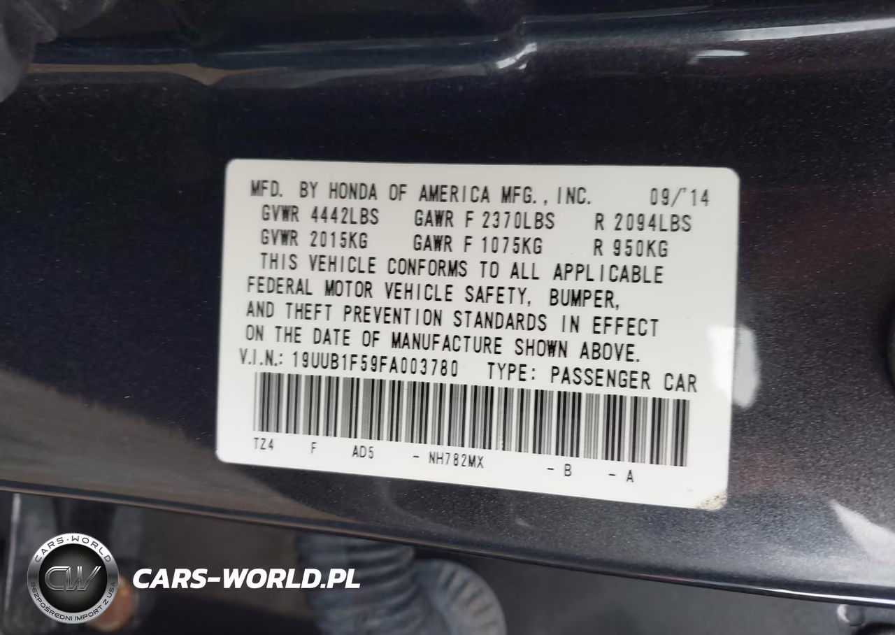 2015 Acura Tlx Tech VIN:19UUB1F59FA003780 - 9