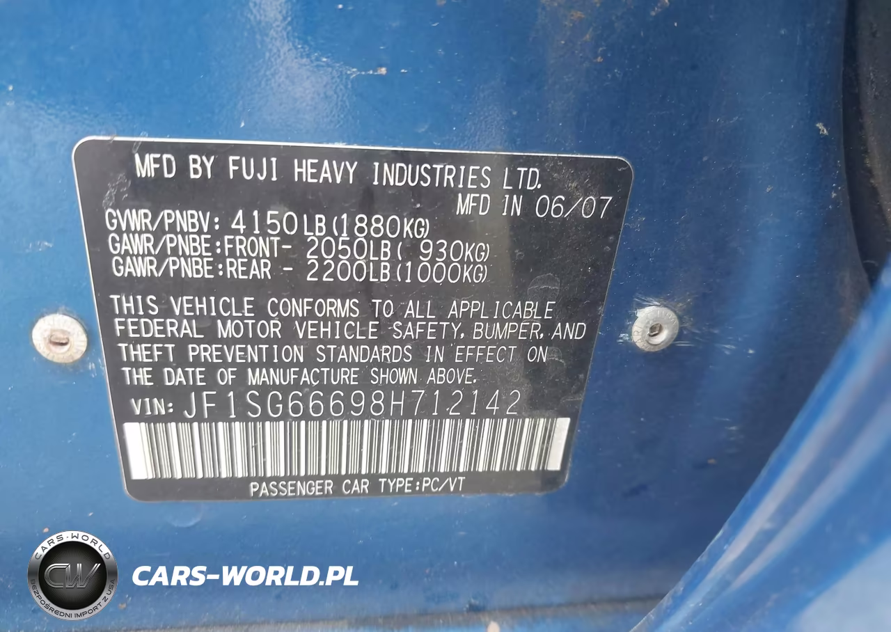 2008 Subaru Forester Sports 2.5X VIN:JF1SG66698H712142 - 9