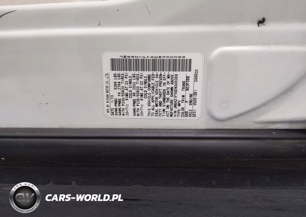 2014 Nissan Murano Crosscabriolet VIN:JN8AZ1FYXEW300389 - 9