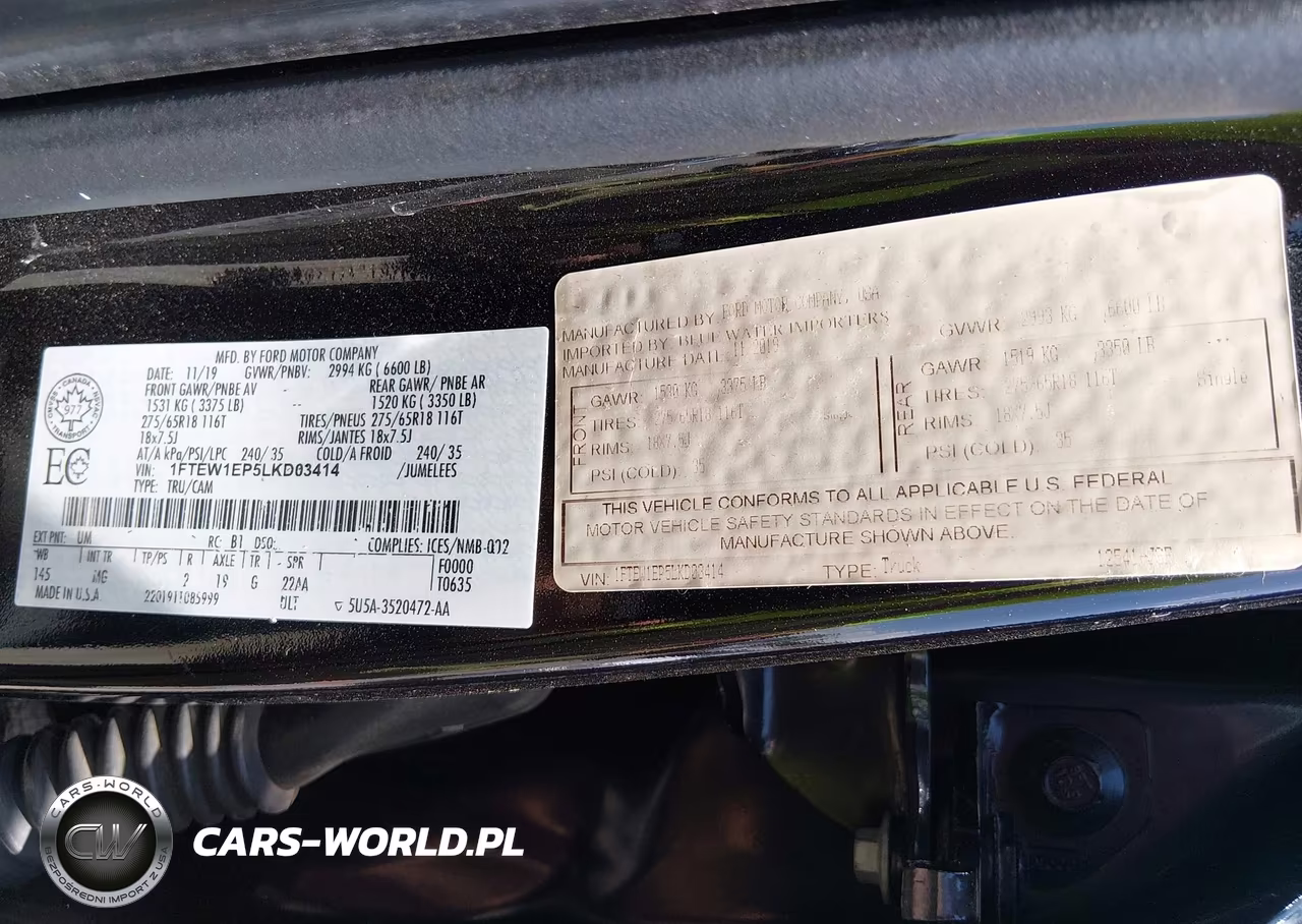 2020 Ford F-150 Lariat-Xl-Xlt VIN:1FTEW1EP5LKD03414 - 9