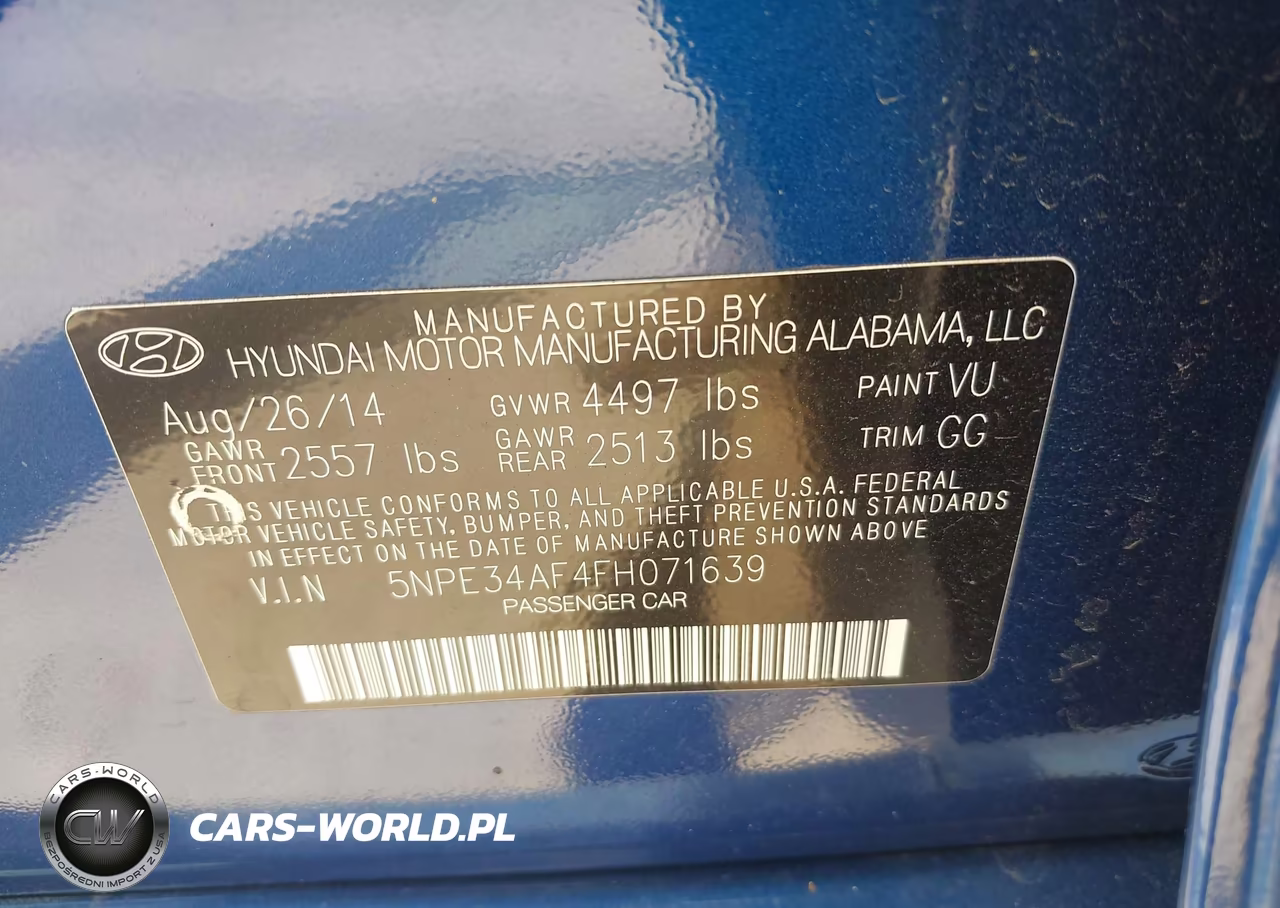 2015 Hyundai Sonata Sport VIN:5NPE34AF4FH071639 - 9