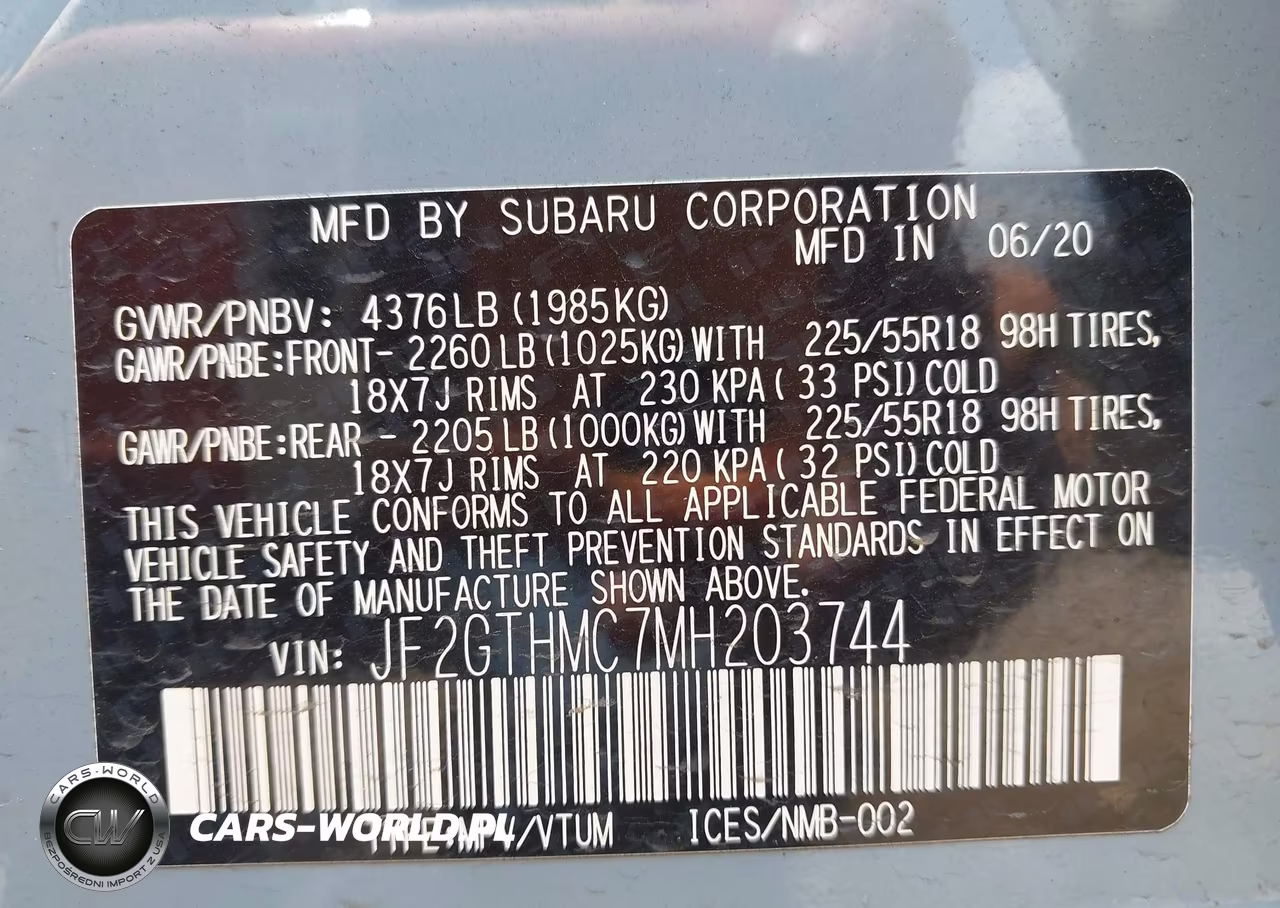 2021 Subaru Crosstrek Limited VIN:JF2GTHMC7MH203744 - 9