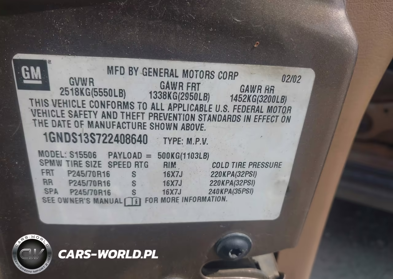 2002 Chevrolet Trailblazer Ls VIN:1GNDS13S722408640 - 9