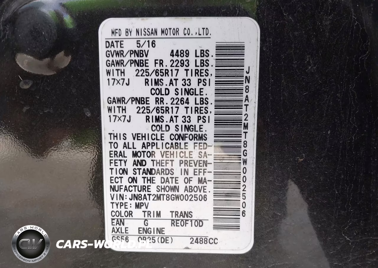 2016 Nissan Rogue S VIN:JN8AT2MT8GW002506 - 9