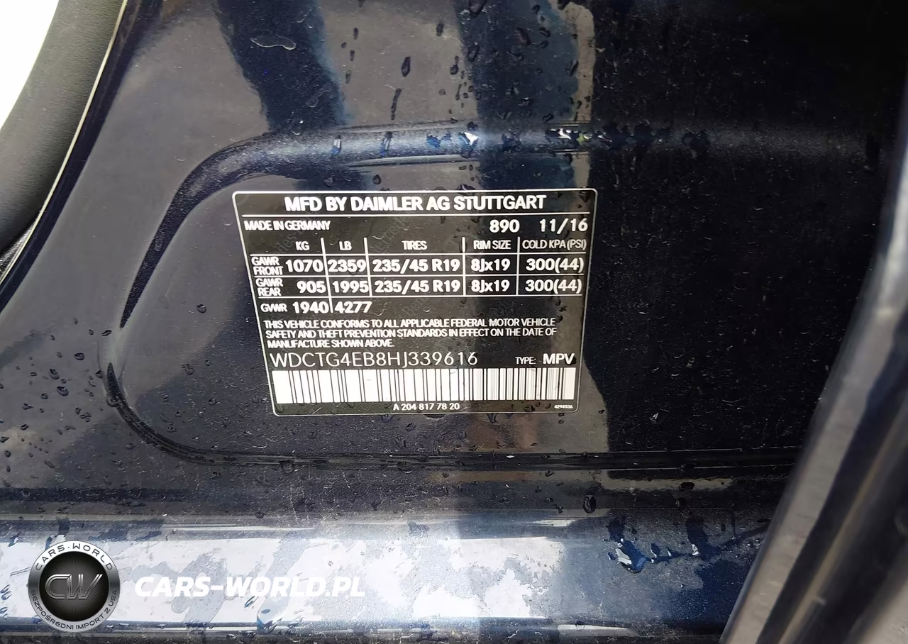 2017 Mercedes-Benz Gla 250 VIN:WDCTG4EB8HJ339616 - 9