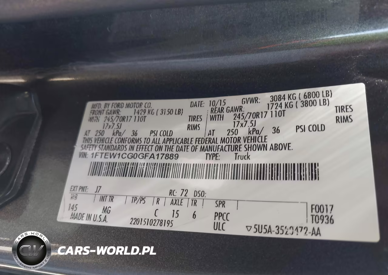 2016 Ford F-150 Xlt VIN:1FTEW1CG0GFA17889 - 9