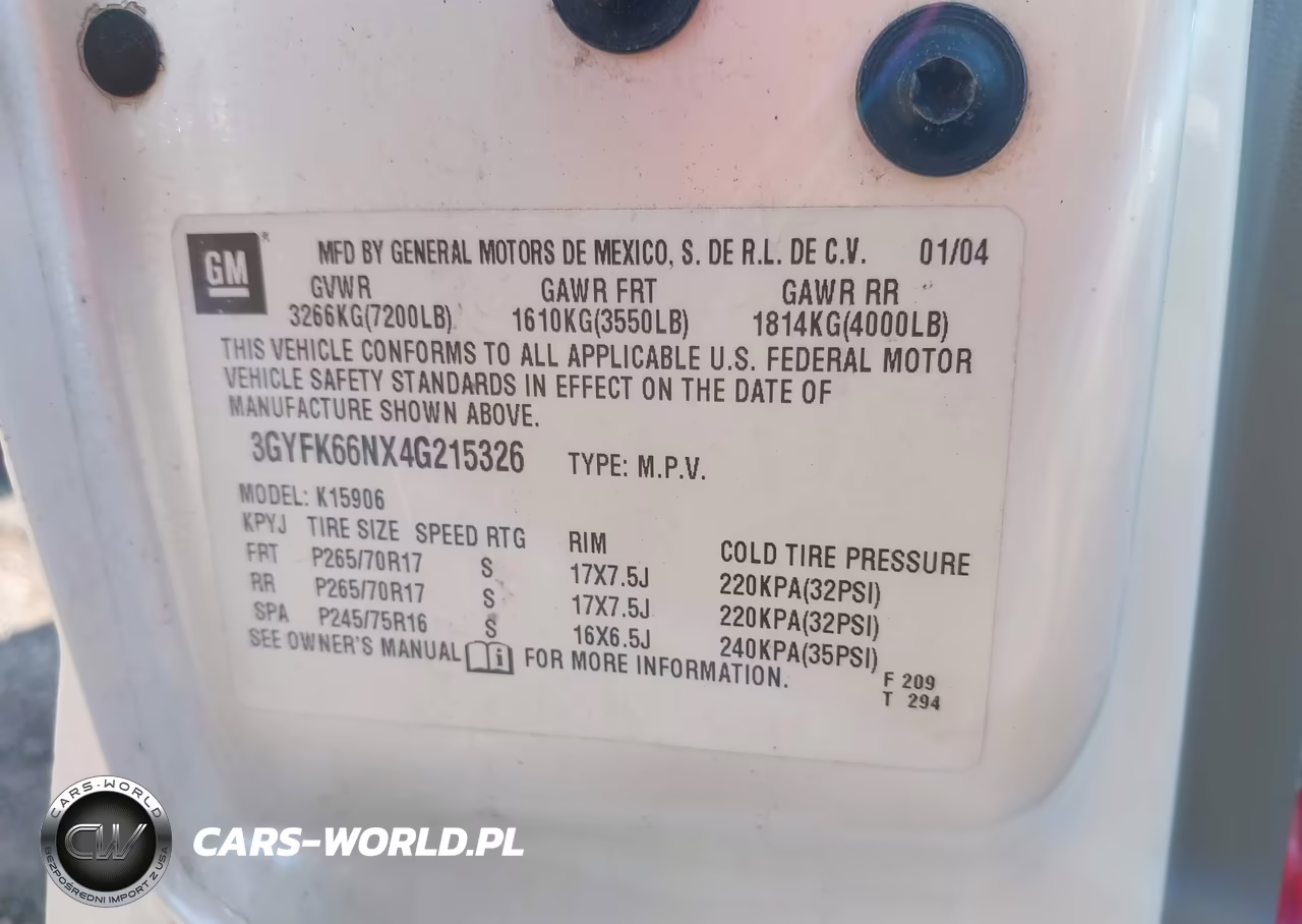 2004 Cadillac Escalade Esv Standard VIN:3GYFK66NX4G215326 - 9