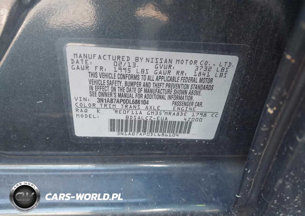 2013 Nissan Sentra S VIN:3N1AB7AP0DL686104 - 9
