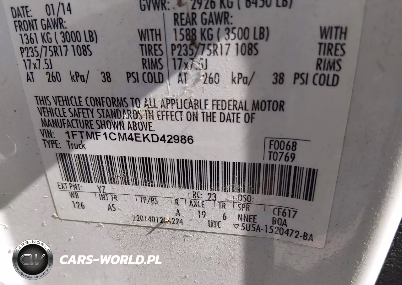 2014 Ford F-150 Stx-Xl-Xlt VIN:1FTMF1CM4EKD42986 - 9