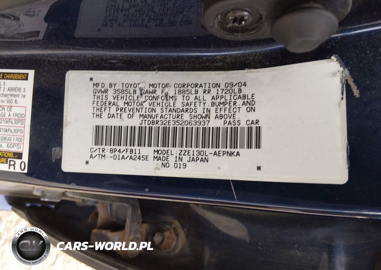 2005 Toyota Corolla Le VIN:JTDBR32E352063937 - 9