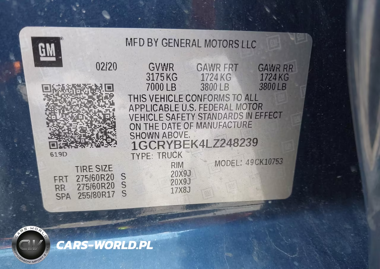 2020 Chevrolet Silverado 1500 4Wd Standard Bed Custom VIN:1GCRYBEK4LZ248239 - 9