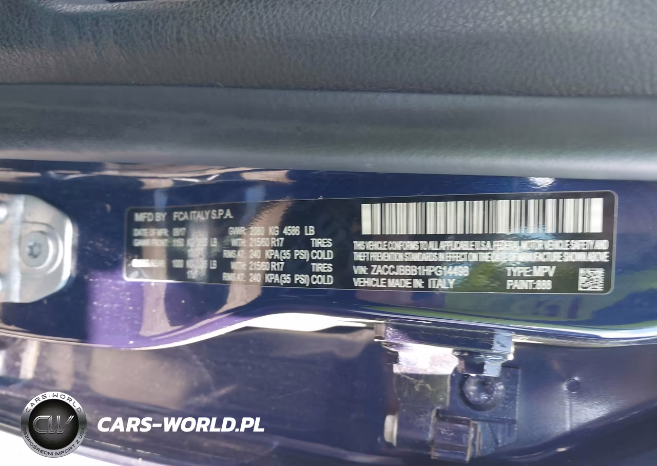 2017 Jeep Renegade Latitude VIN:ZACCJBBB1HPG14498 - 9