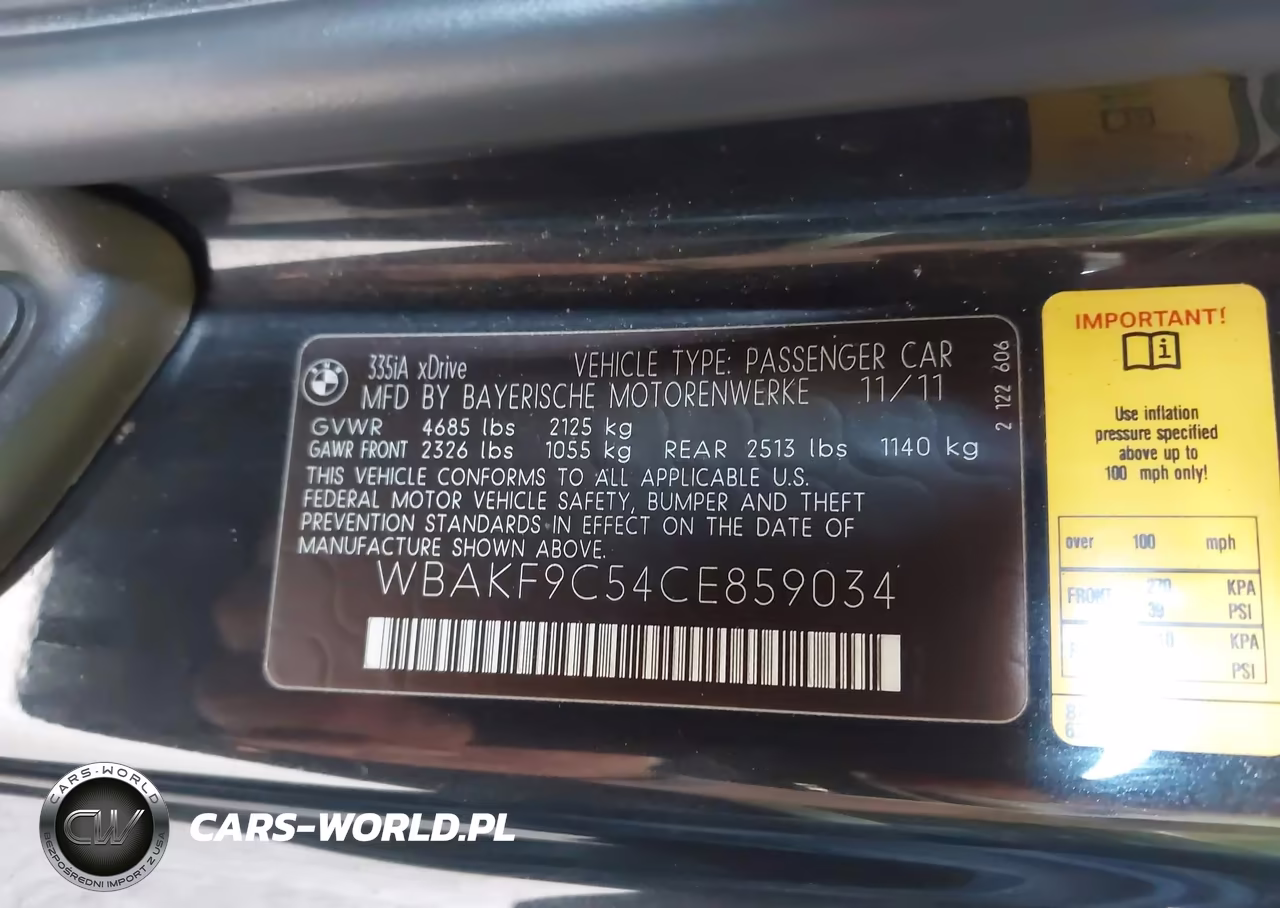 2012 BMW 335I xDrive VIN:WBAKF9C54CE859034 - 9