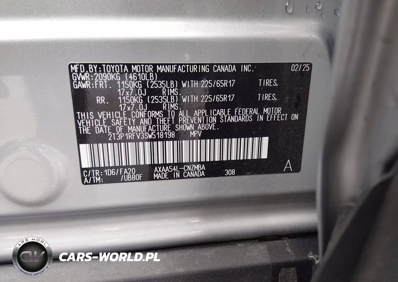 2025 Toyota Rav4 Xle VIN:2T3P1RFV3SW518198 - 9