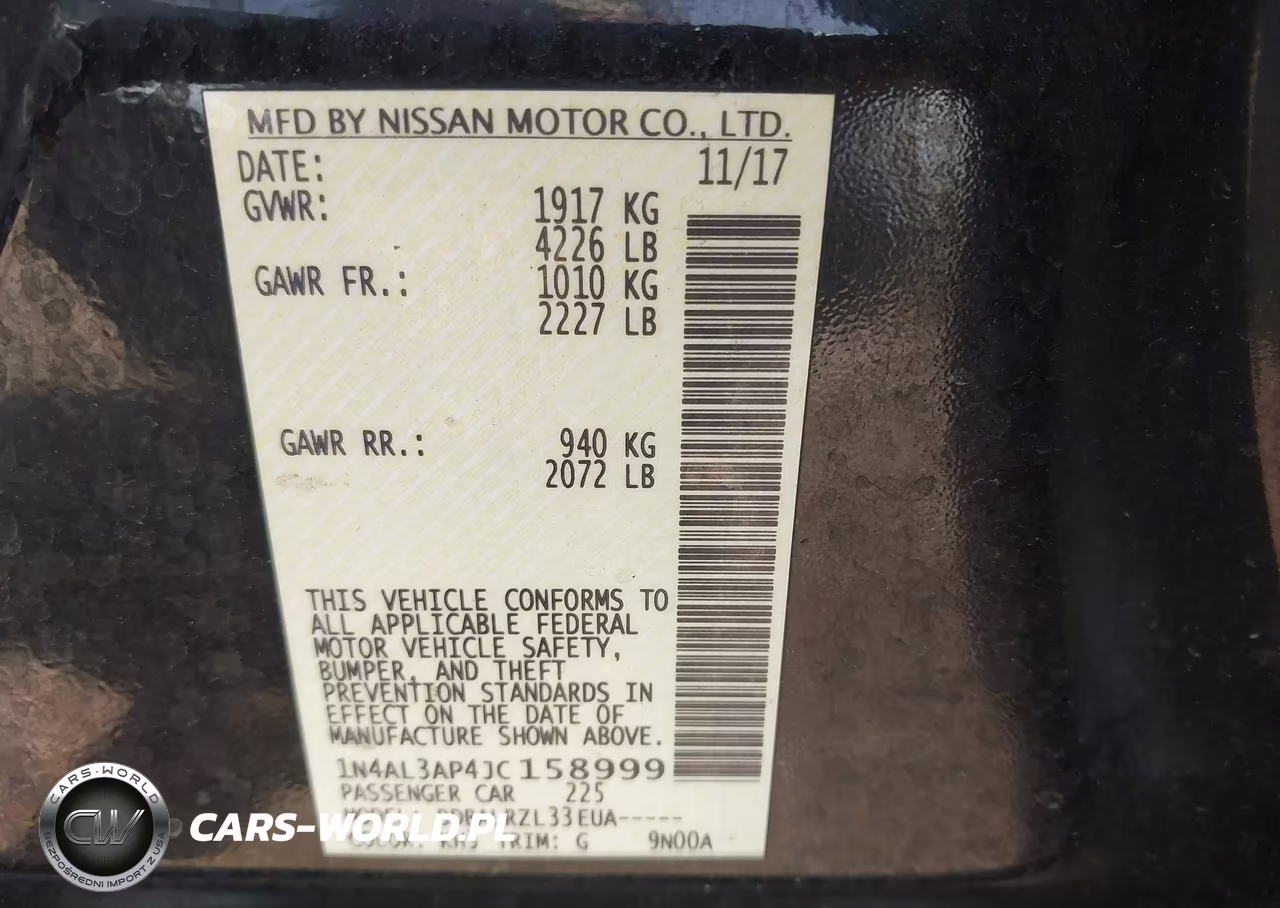 2018 Nissan Altima 2.5 Sl VIN:1N4AL3AP4JC158999 - 9
