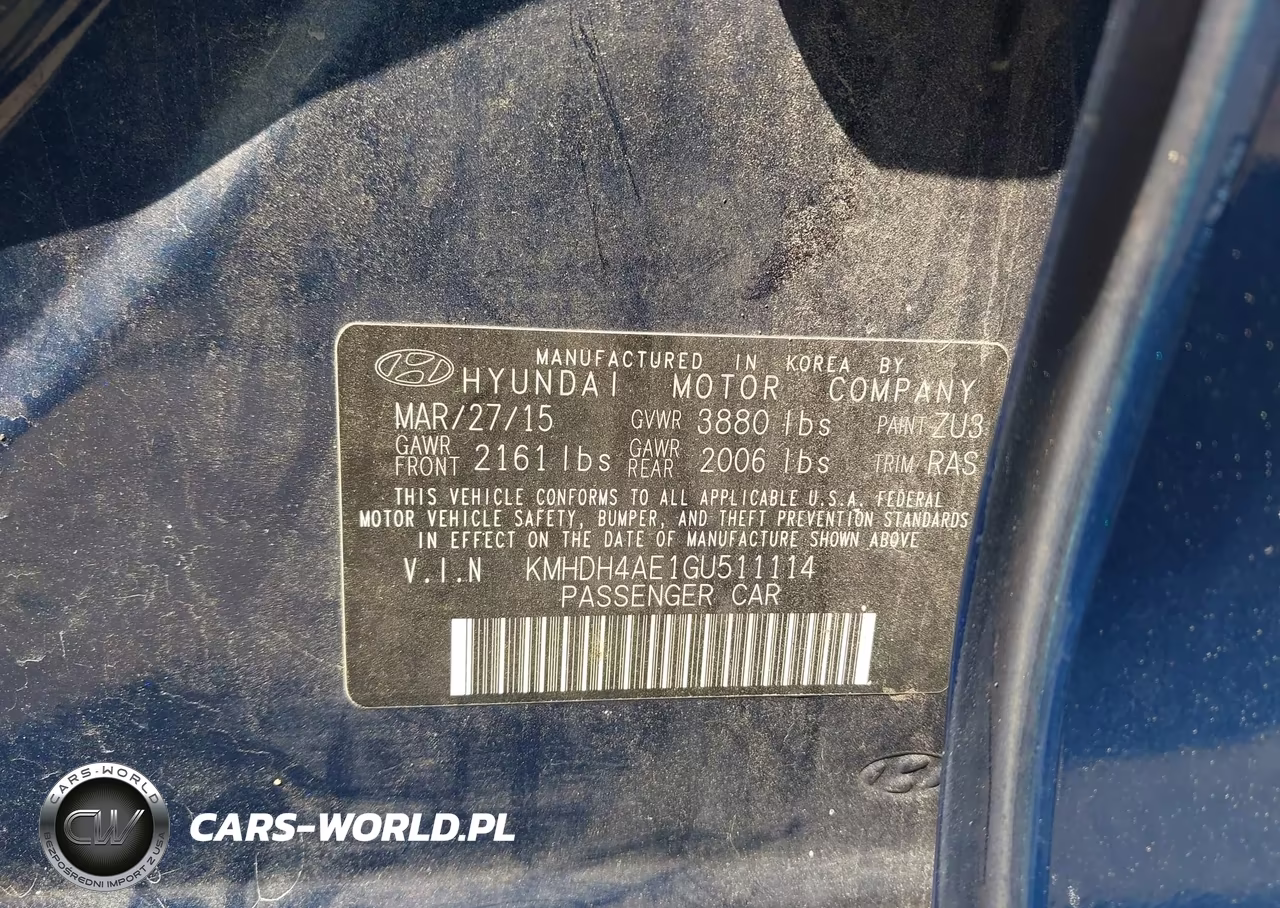 2016 Hyundai Elantra Se VIN:KMHDH4AE1GU511114 - 9
