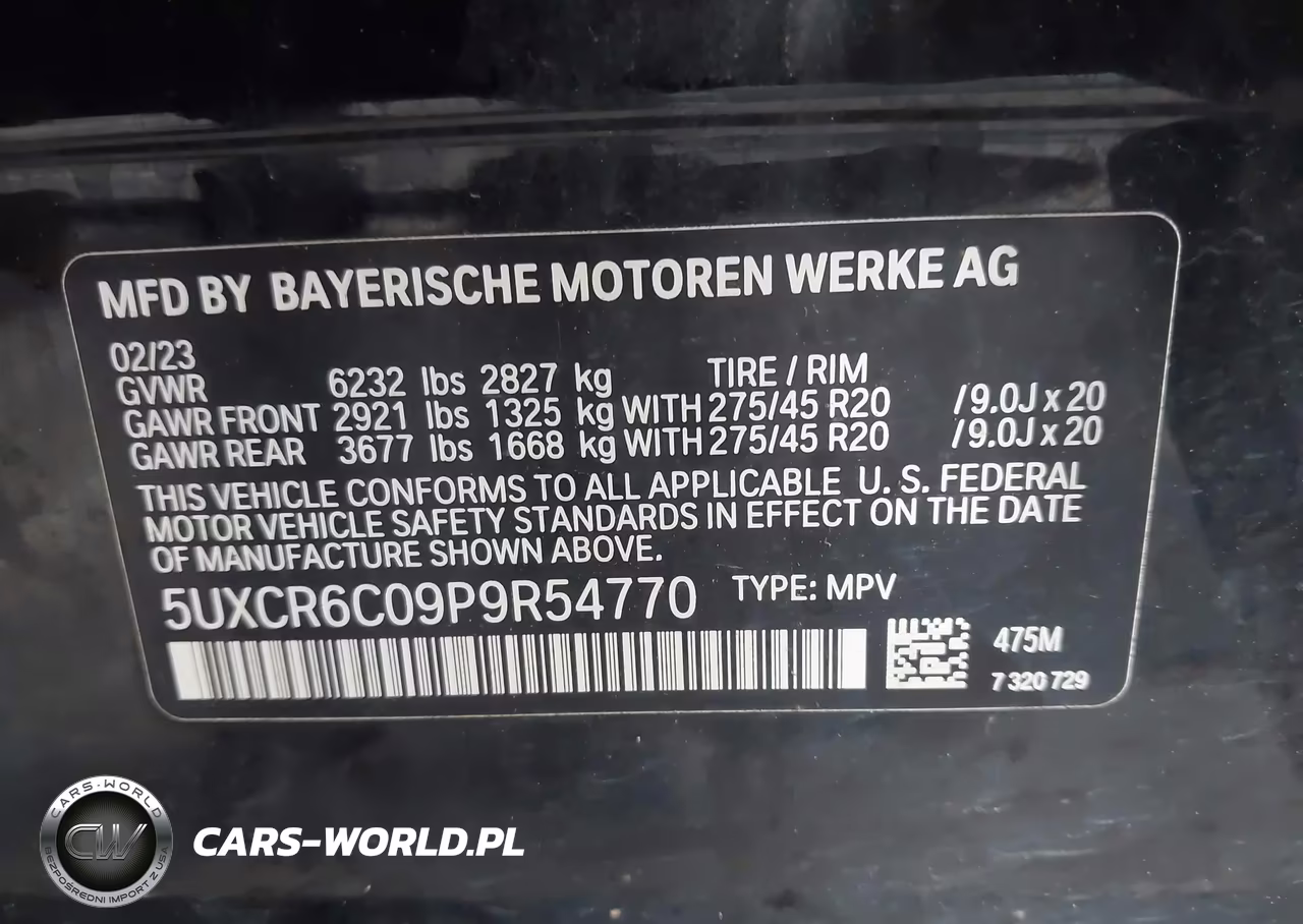 2023 BMW X5 xDrive40I VIN:5UXCR6C09P9R54770 - 9