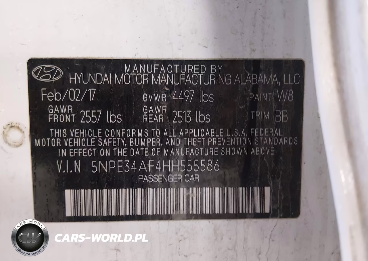 2017 Hyundai Sonata Sport VIN:5NPE34AF4HH555586 - 9
