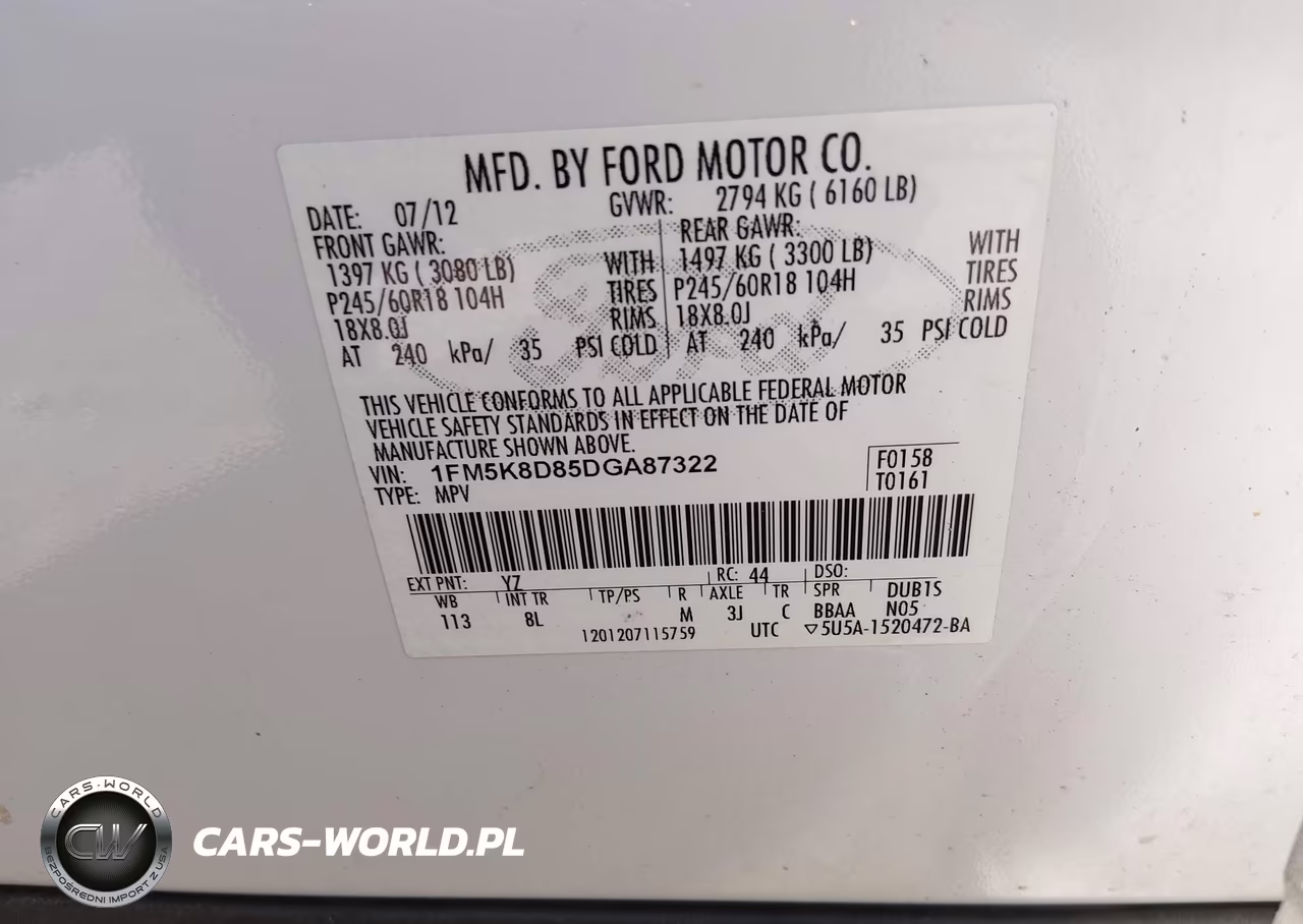 2013 Ford Explorer Xlt VIN:1FM5K8D85DGA87322 - 9