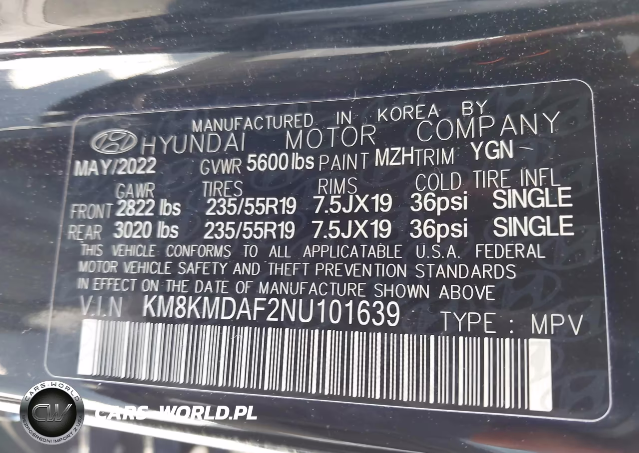 2022 Hyundai Ioniq 5 Se VIN:KM8KMDAF2NU101639 - 9