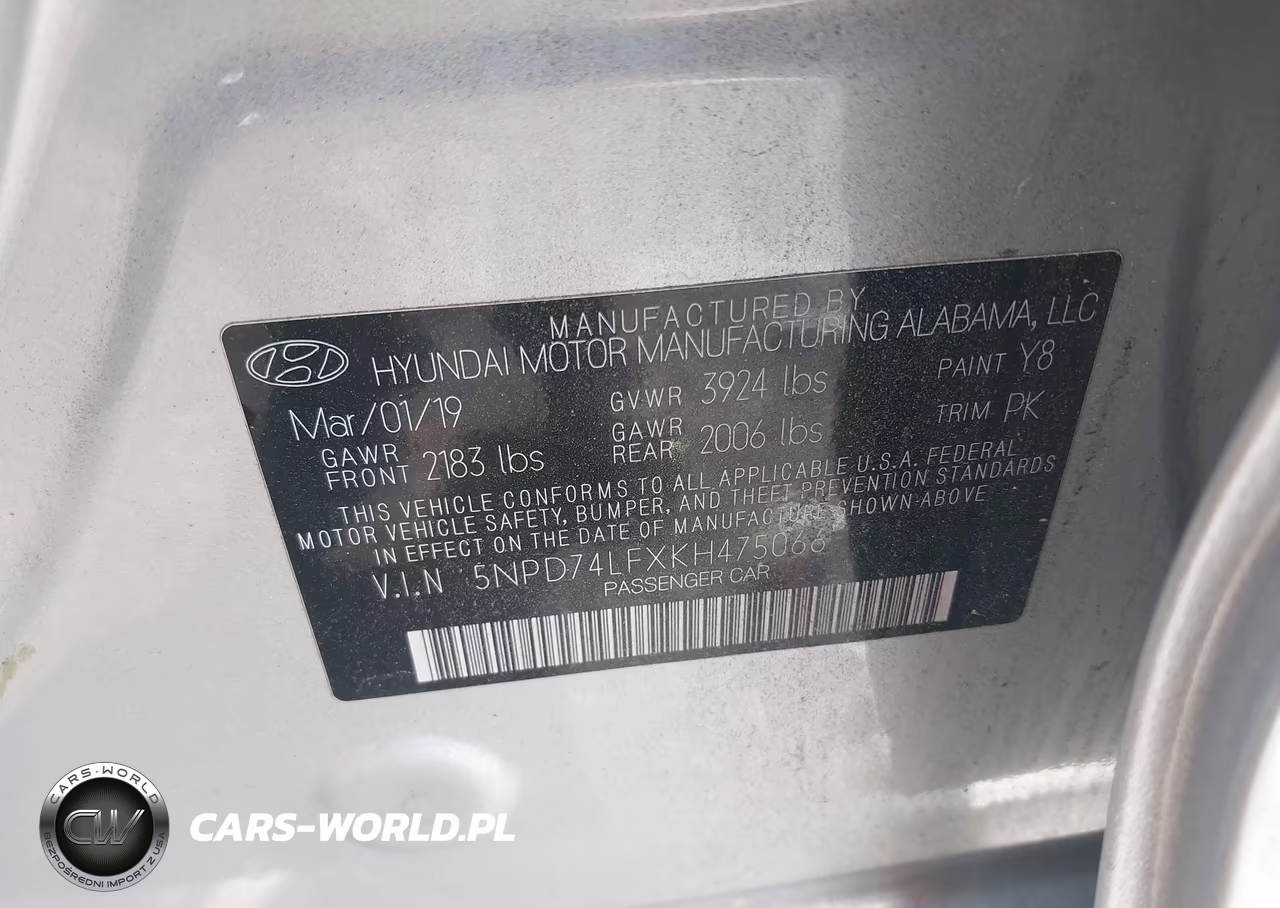 2019 Hyundai Elantra Se VIN:5NPD74LFXKH475066 - 9