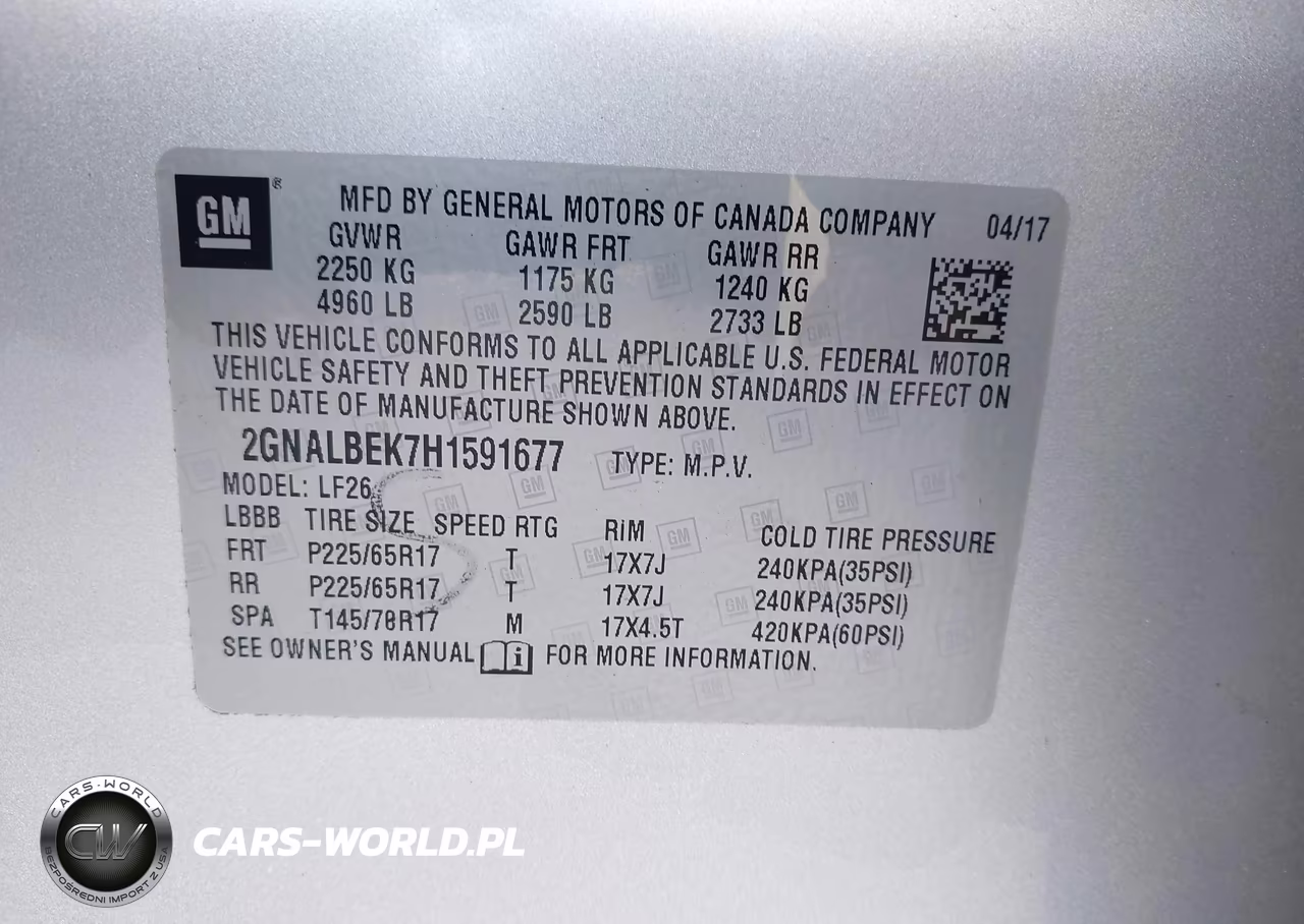 2017 Chevrolet Equinox Ls VIN:2GNALBEK7H1591677 - 9
