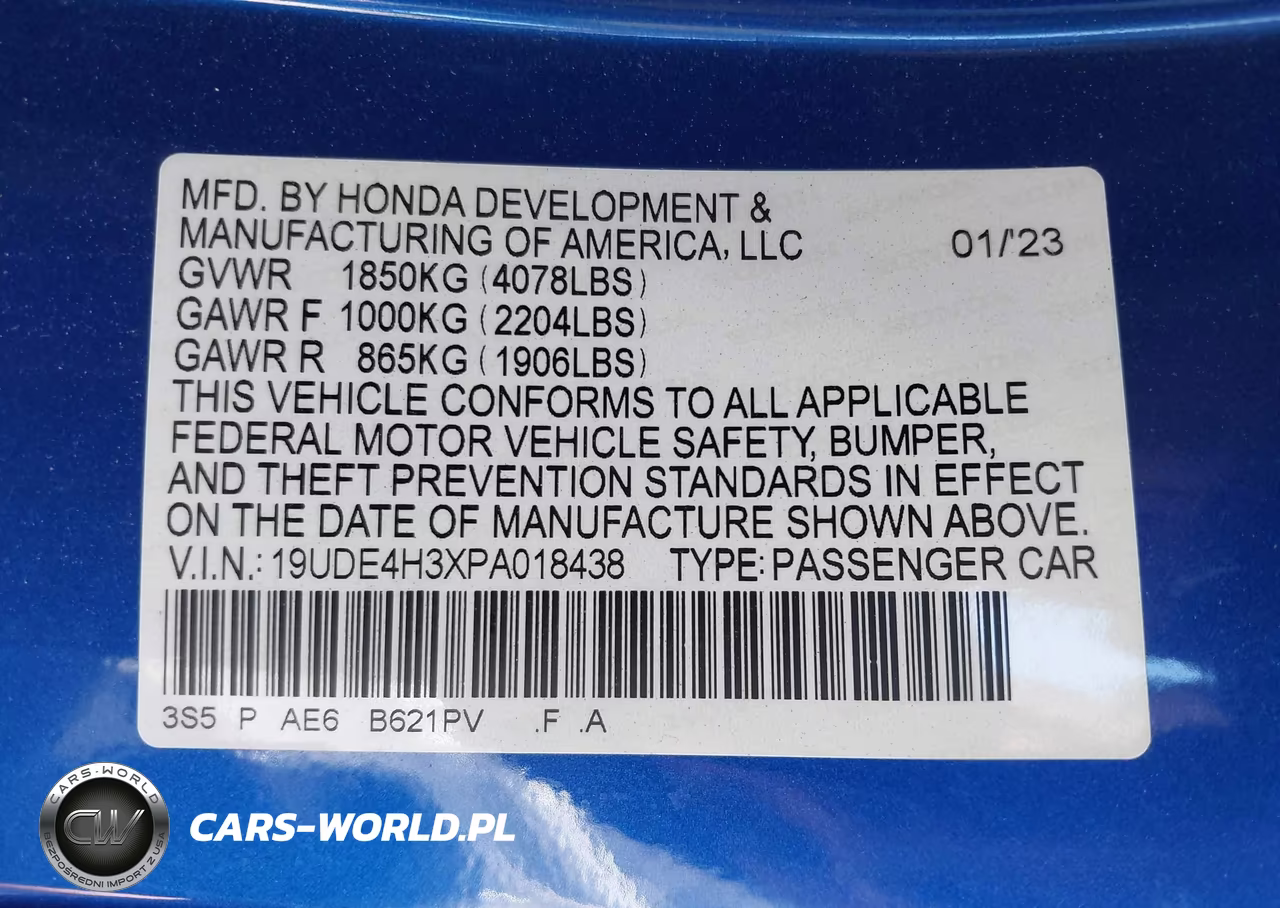 2023 Acura Integra A-Spec VIN:19UDE4H3XPA018438 - 9