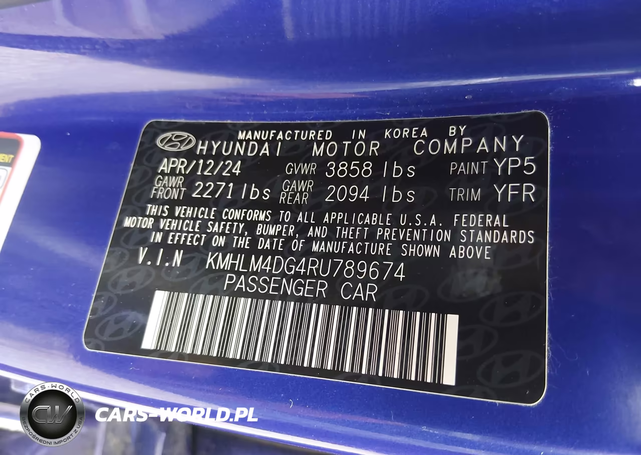 2024 Hyundai Elantra Sel VIN:KMHLM4DG4RU789674 - 9