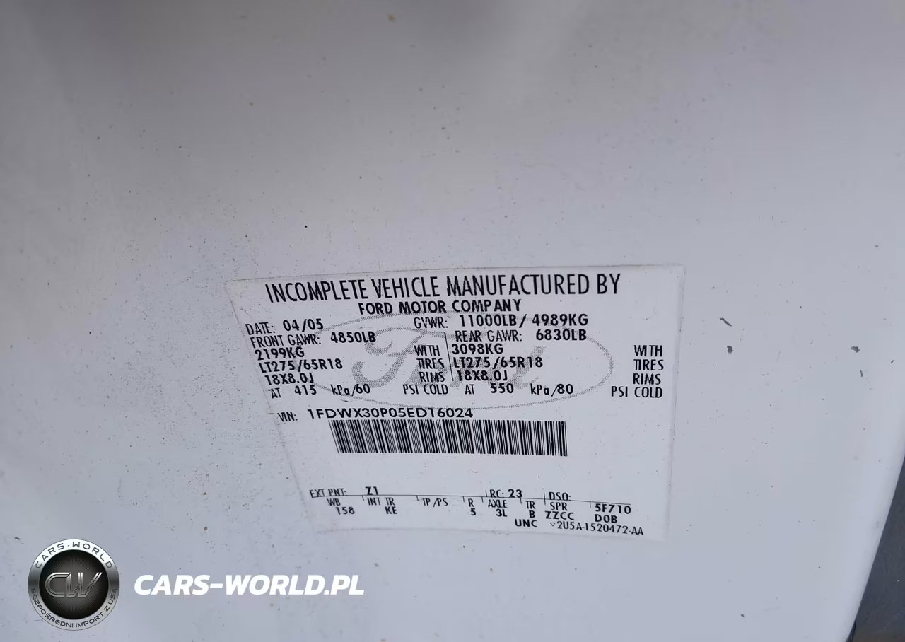 2005 Ford F-350 Lariat-Xl-Xlt VIN:1FDWX30P05ED16024 - 8