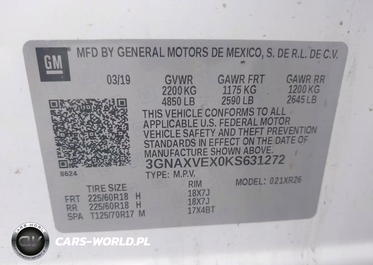 2019 Chevrolet Equinox Lt VIN:3GNAXVEX0KS631272 - 9