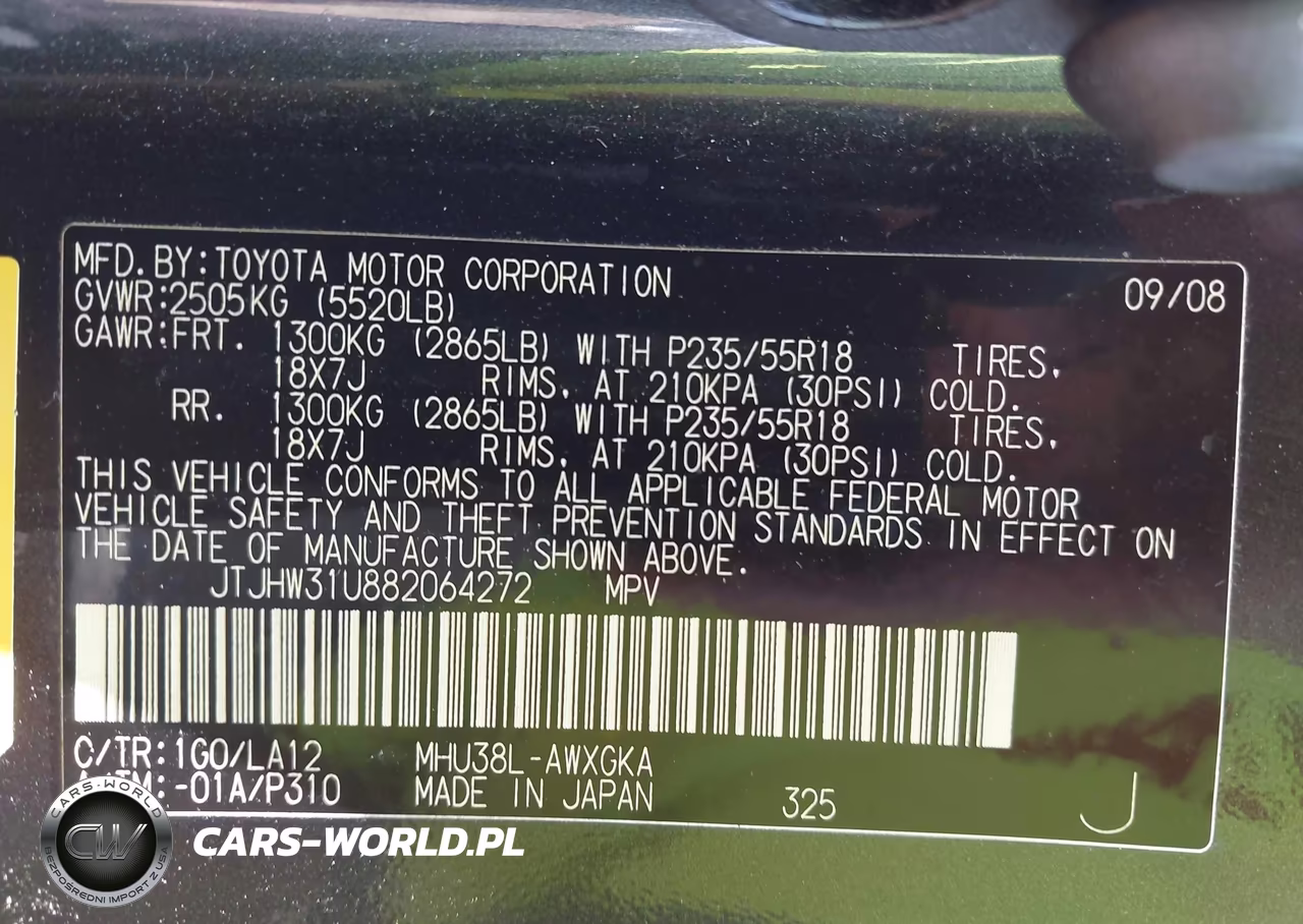 2008 Lexus Rx 400H VIN:JTJHW31U882064272 - 9