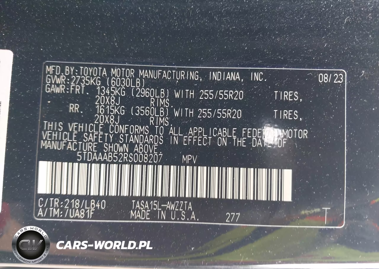 2024 Toyota Grand Highlander Platinum VIN:5TDAAAB52RS008207 - 9