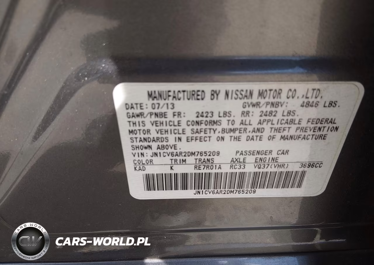 2013 Infiniti G37X VIN:JN1CV6AR2DM765209 - 9
