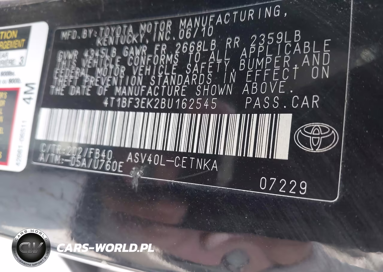 2011 Toyota Camry Le VIN:4T1BF3EK2BU162545 - 9