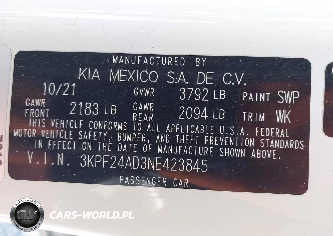 2022 Kia Forte Lxs VIN:3KPF24AD3NE423845 - 9