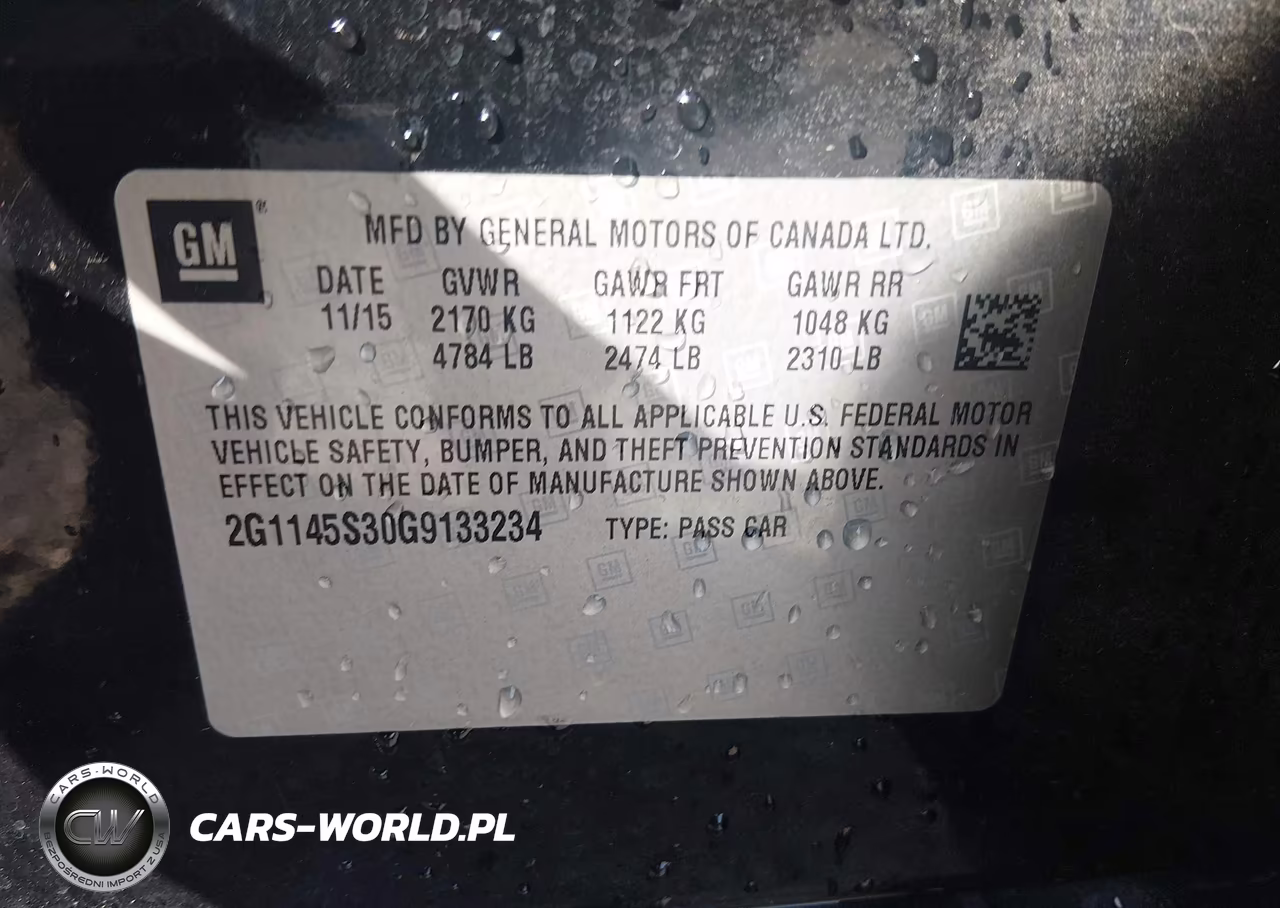 2016 Chevrolet Impala 2Lz VIN:2G1145S30G9133234 - 9