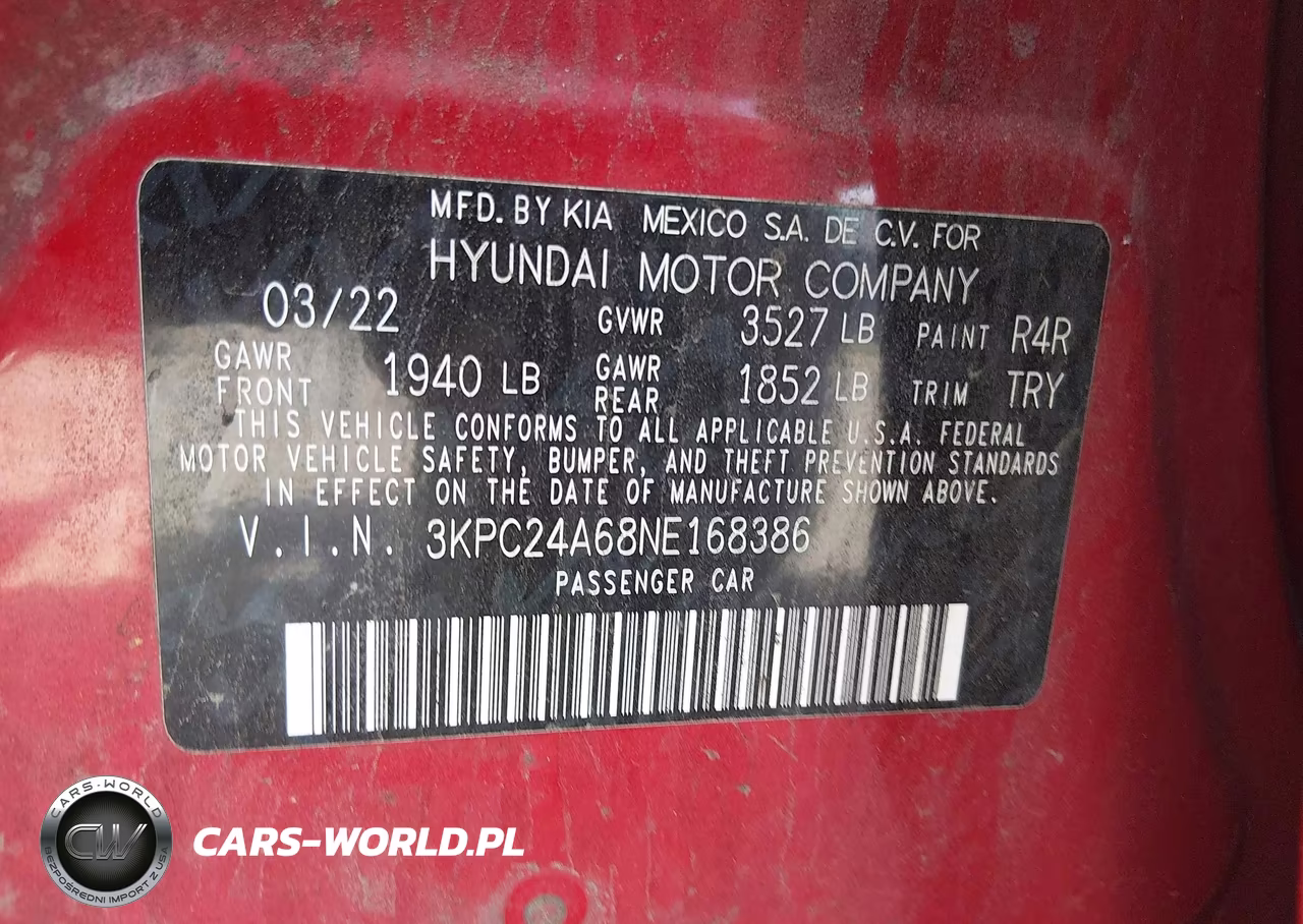2022 Hyundai Accent Sel VIN:3KPC24A68NE168386 - 9