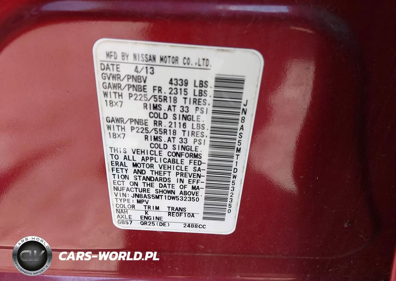 2013 Nissan Rogue Sv W-Sl Pkg VIN:JN8AS5MT1DW532350 - 9