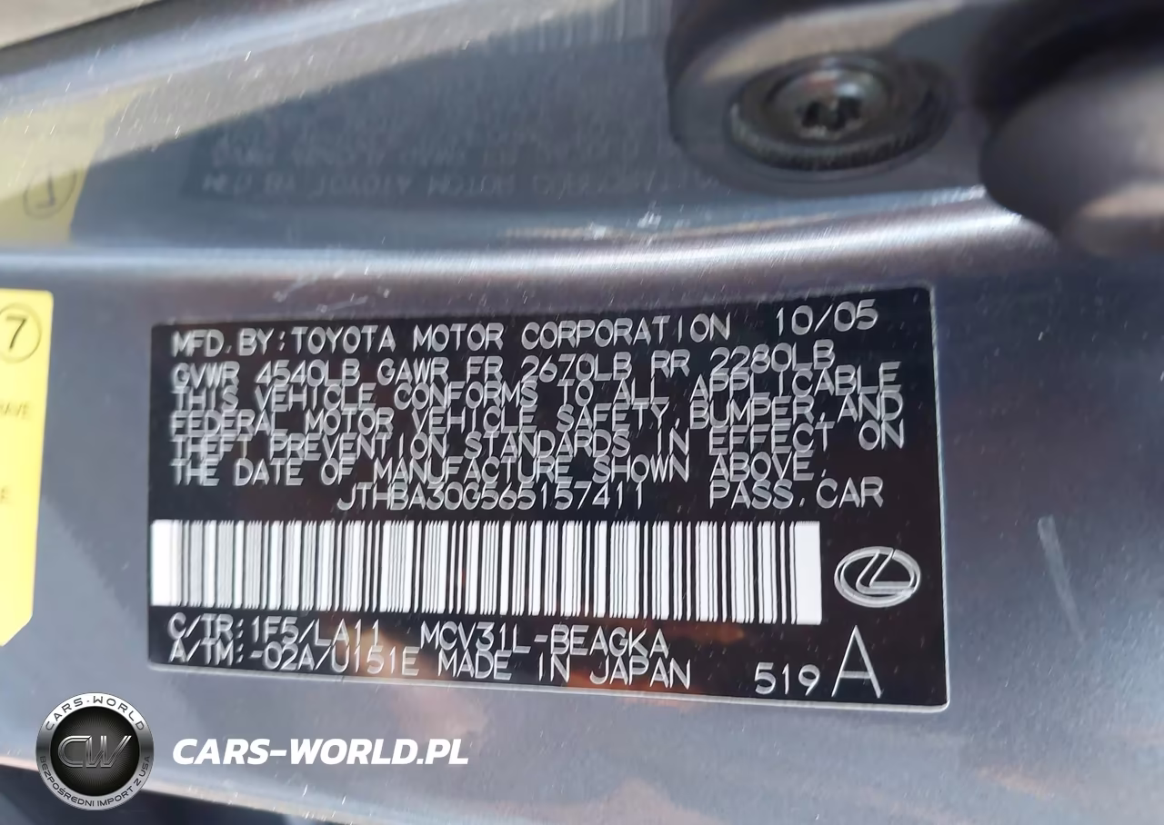 2006 Lexus Es 330 VIN:JTHBA30G565157411 - 9