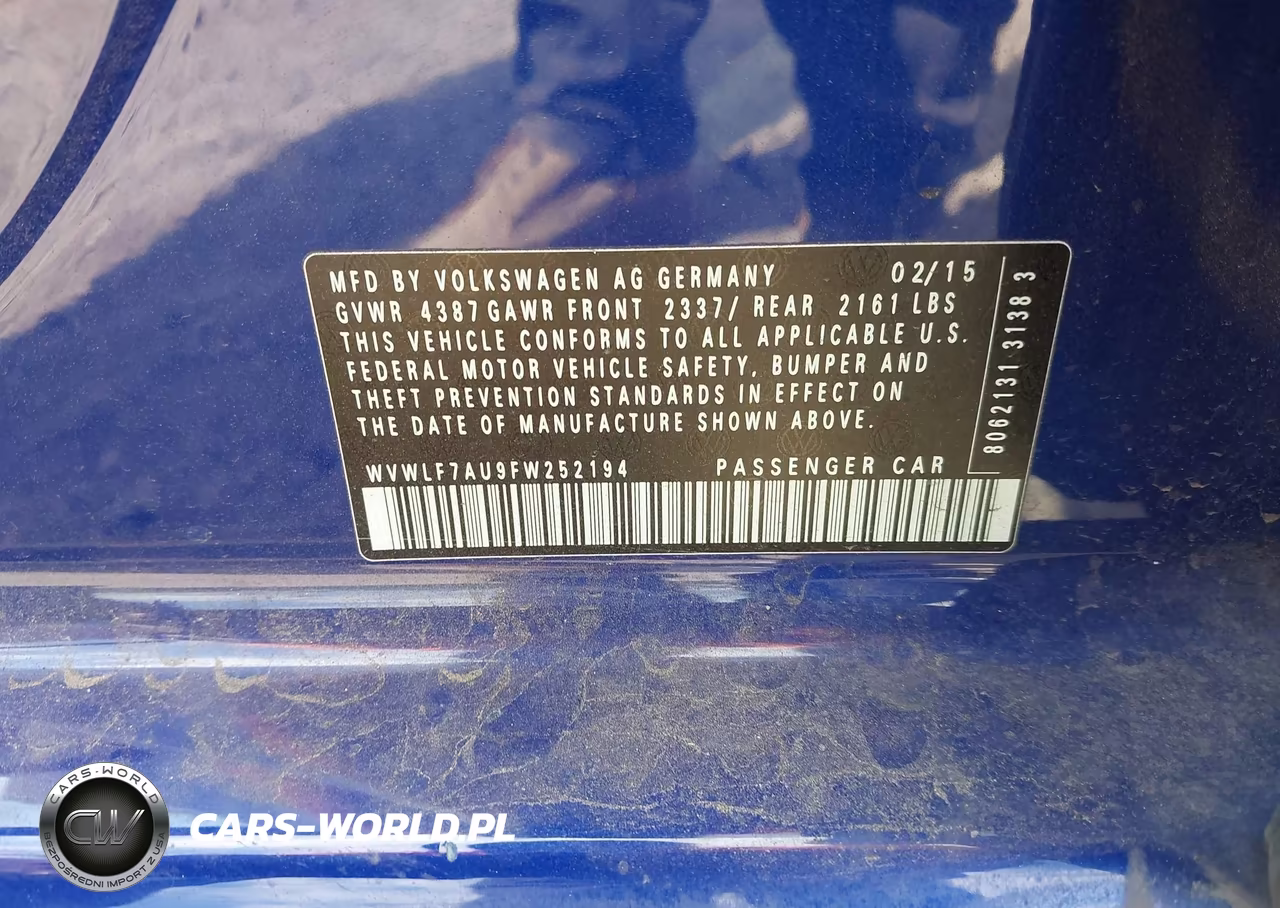 2015 Volkswagen Golf R 4-Door VIN:WVWLF7AU9FW252194 - 9